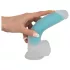 You2Toys Glow in the Dark - vakuum priljubljeni, svetleći dildo (plavi)