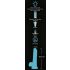 You2Toys Glow in the Dark - vakuum priljubljeni, svetleći dildo (plavi)
