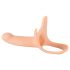 You2Toys - Strap-on srednji - šuplji dildo na kaiš - prirodna boja