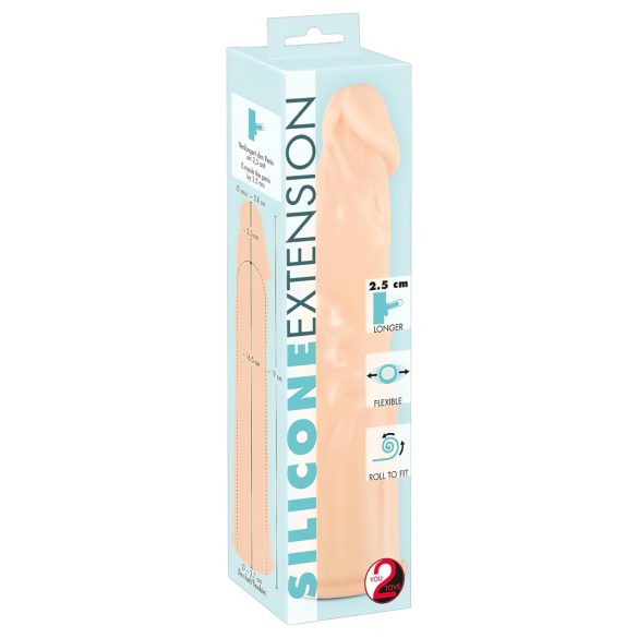 You2Toys - Silikonski - produžetak za penis (natur) - 19cm