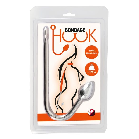 You2Toys - Bondage Hook - aluminijumska analna kuka (179g) - srebrna