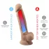 Silexd 7 - dildo sa vakuumom - 17,5 cm (prirodna boja)