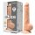 Silexd 9,5 - dildo sa vakumskom bazom - 24cm (prirodan)