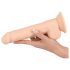 Silexd 9,5 - dildo sa vakumskom bazom - 24cm (prirodan)
