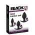 Black Velvet - silikonski analni set (3 komada) - crni