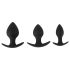 Black Velvet - silikonski analni set (3 komada) - crni