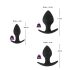 Black Velvet - silikonski analni set (3 komada) - crni