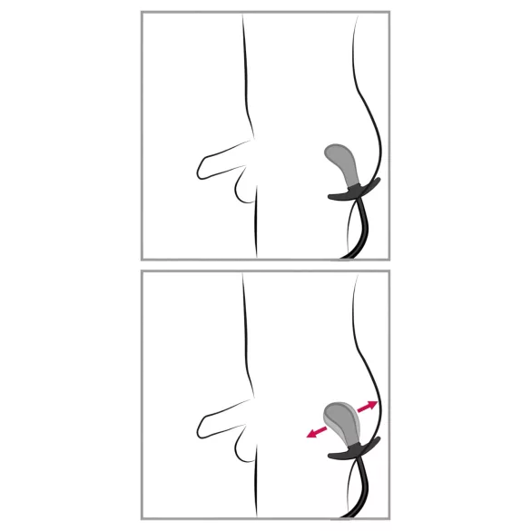 You2Toys - Pumpajući analni čep sa kuglicama (crni)