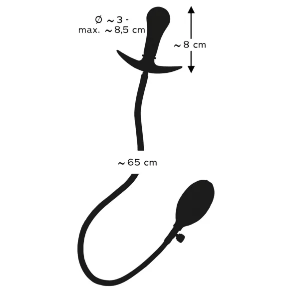 You2Toys - Pumpajući analni čep sa kuglicama (crni)