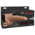 Fetiš Kaiš 7,5 - podešavajući, prskajući dildo (prirodna boja)