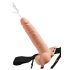 Fetiš Kaiš 7,5 - podešavajući, prskajući dildo (prirodna boja)