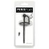 Penis Plug - silikonski uretralni proširivač i prsten za glans (0,6 mm) - crni