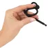Penis plug od silikona sa prstenom za glavić (0,6 mm) – crni