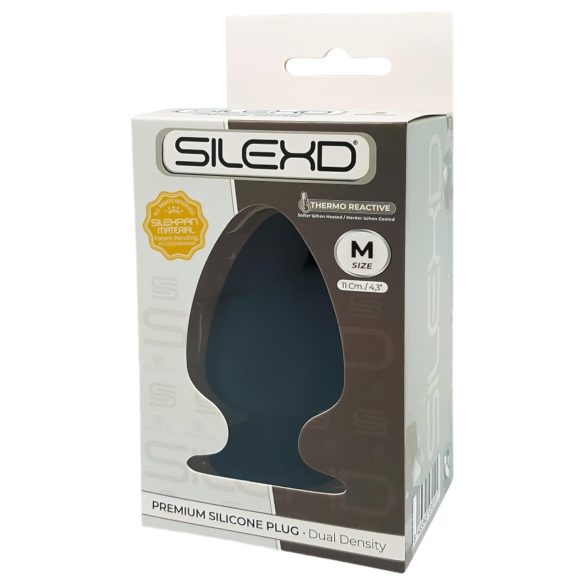 Silexd M - prilagodljivi analni čep - 11cm (crni)