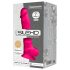 Silexd 7 - Dildo sa vakuumskim držačem, testisi - 17,5cm (roze)