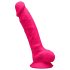 Silexd 7 - Dildo sa vakuumskim držačem, testisi - 17,5cm (roze)