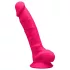 Silexd 7 - Dildo sa vakuumskim držačem, testisi - 17,5cm (roze)