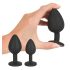 Black Velvet - analni čepić set (4 dela) - crni