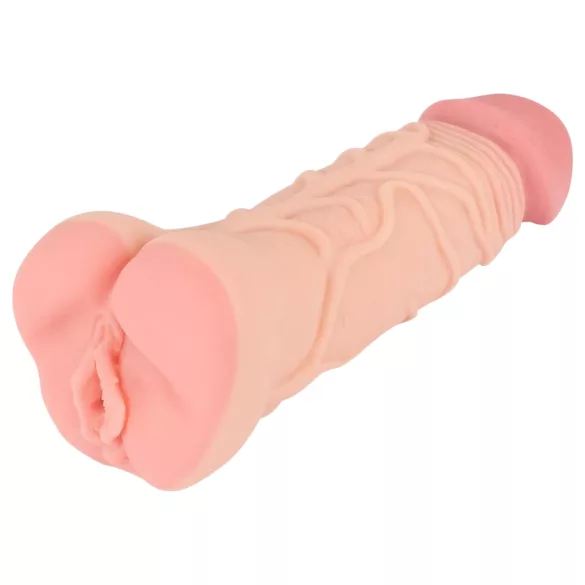 Nature Skin - 2 u 1 veštačka vagina i navlaka za penis (prirodna)