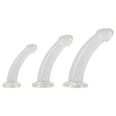 Crystal Clear - set prozirnih analnih dilda - 3 dela