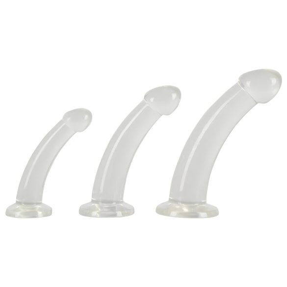 Crystal Clear - set prozirnih analnih dilda - 3 dela