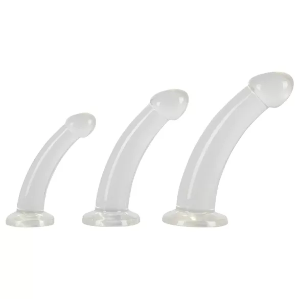 Crystal Clear - set prozirnih analnih dilda - 3 dela
