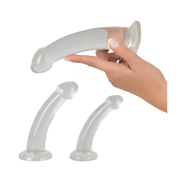 Crystal Clear - set prozirnih analnih dilda - 3 dela