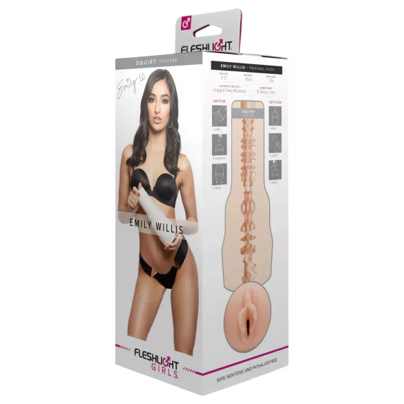 Fleshlight Emily Willis Squirt - реалистична вештачка вагина (природна)