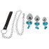 You2Toys - Set analnih čepova + povodac (srebrni)