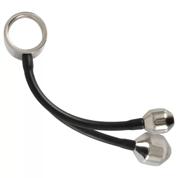 You2Toys Heavy Gear - prsten za penis sa težinom za anal (crna)