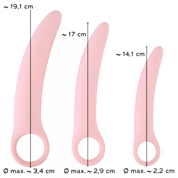 SMILE - Trenažeri za vaginu - set dildića - roze (3 dela)