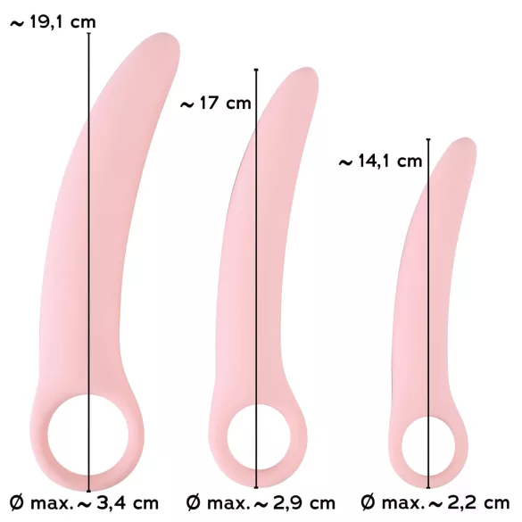 SMILE - Trenažeri za vaginu - set dildića - roze (3 dela)
