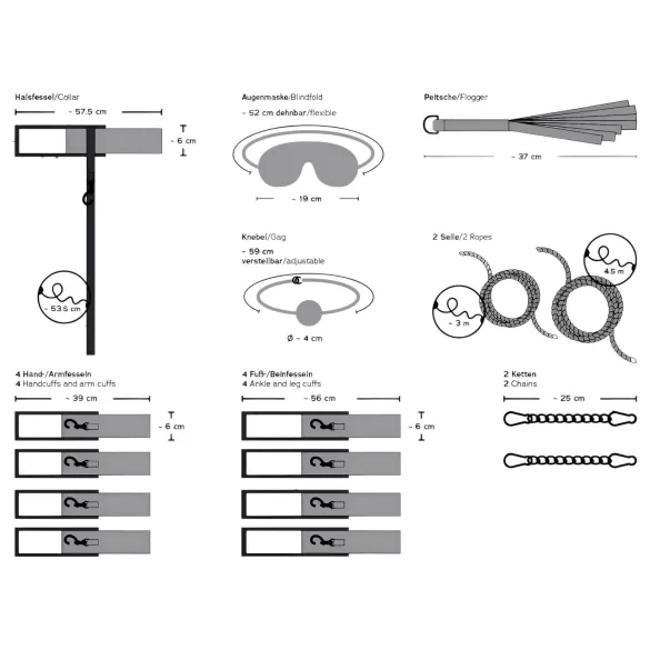 You2Toys Bondage Board 2.0 - prenosivi set za vezivanje