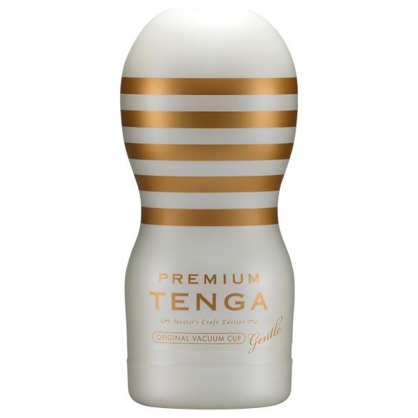TENGA Premium Gentle - jednokratni masturbator (beli)