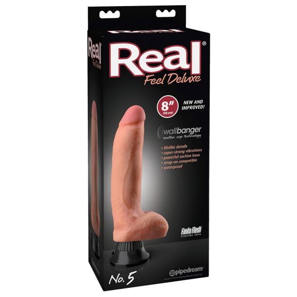 Real Feel Deluxe br. 5 - prirodni, realistični vibrator sa testisima