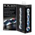Icicles No. 08 - talasasti dvosmerni stakleni dildo (prozirno-plav)