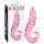 Icicles No. 24 - rebrasti dildo od stakla sa jezikom (roze)