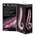 Icicles No. 24 - rebrasti dildo od stakla sa jezikom (roze)