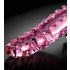 Icicles No. 24 - rebrasti dildo od stakla sa jezikom (roze)