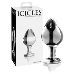  Icicles No. 25 - stakleni analni čep u obliku konusa (prozirni)