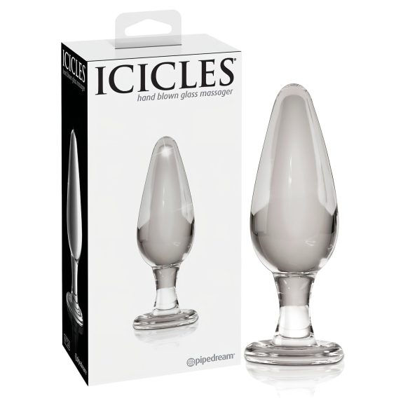 Icicles No. 26 - konusni stakleni analni plug (proziran)