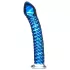 Icicles No. 29 - spiralni stakleni dildo za penis (plavi)