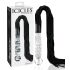 Icicles No. 38 - kožni bič i stakleni dildo (prozirno-crni)