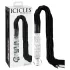 Icicles No. 38 - kožni bič i stakleni dildo (providno-crni)