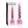 Prstenasti stakleni dildo sa srcima br. 43 (roze)