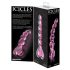 Prstenasti stakleni dildo sa srcima br. 43 (roze)