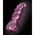 Prstenasti stakleni dildo sa srcima br. 43 (roze)