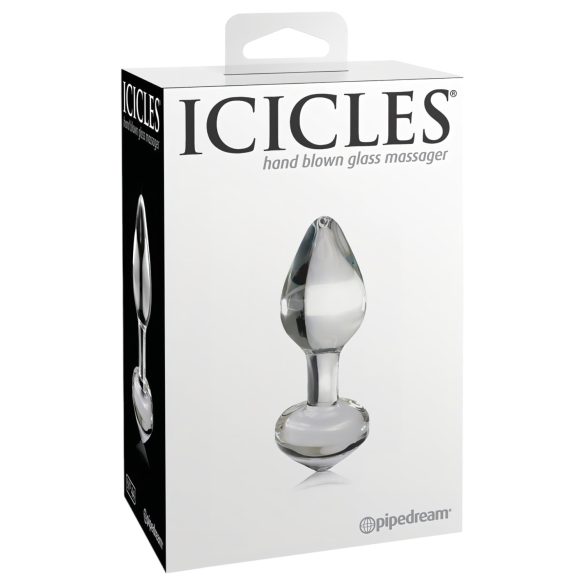 Icicles No. 44 - konusni, stakleni analni čep (proziran)