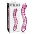 Icicles No. 55 - Stakleni G-tačka dildo sa dva kraja (roze)