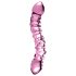 Icicles No. 55 - Stakleni G-tačka dildo sa dva kraja (roze)